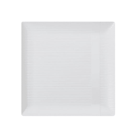 Zen 10 1/4" White Square Plastic Dinner Plates 10ct.