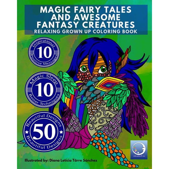 Zen Art Therapy with Mandala Designs - Mindfulness for Adult Women and Men: RELAXING Grown Up Coloring Book : MAGIC FAIRY TALES and AWESOME FANTASY CREATURES (Series #1) (Paperback)