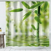 Zen Bamboo Shower Curtain Refresh Your Bathroom with Lush Greenery Nature-Inspired Design Perfect for a Relaxing Oasis