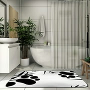Zen Bamboo Shower Curtain with Minimalist Pattern Modern Bathroom Decor Tranquil Zen Vibe NatureInspired Design