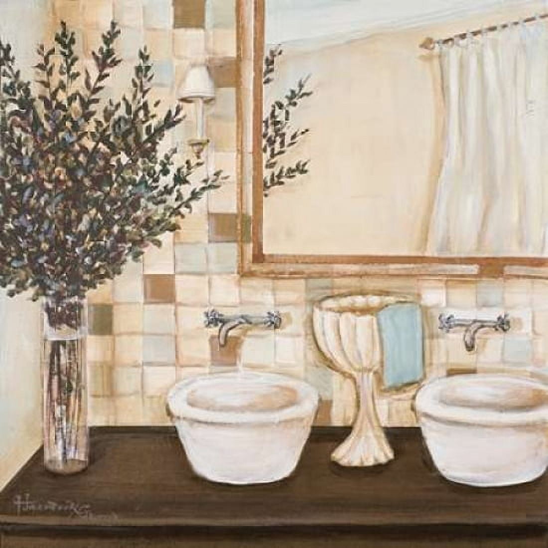 Zen Bath I Canvas Art - Hakimipour-Ritter (24 x 24)