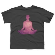Zen Boys Charcoal Gray Graphic Tee - Design By Humans  L