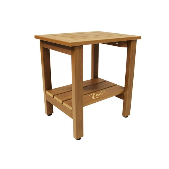 Zen® Brown Faux Wood Shower Bench