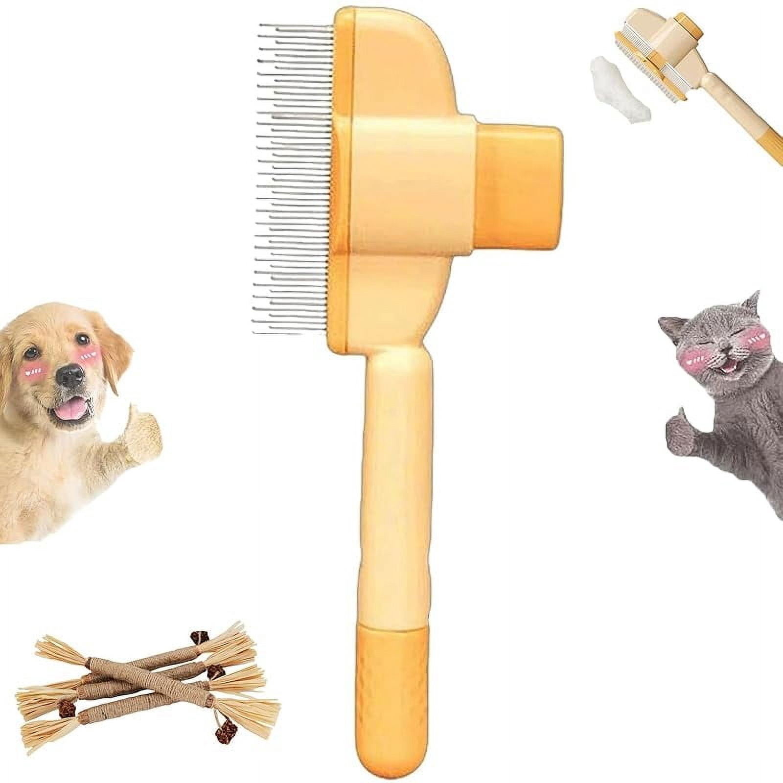 Zen Brush For Cats, Zenbrush Cat Comb, Self-Cleaning Pet Comb Grooming ...
