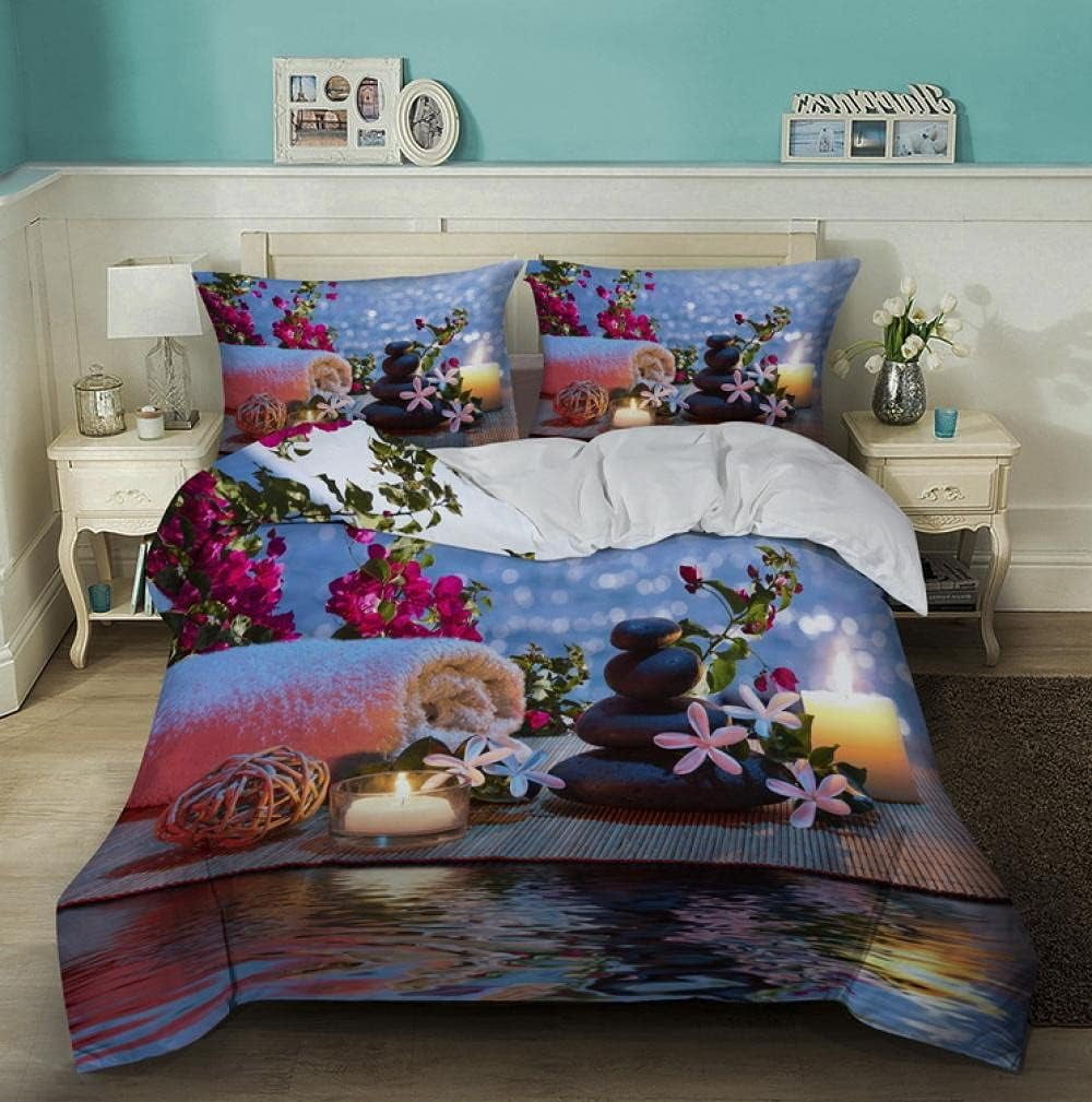 Zen Candle 3D Printed Duvet Sets, Microfiber Bedding Sets