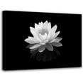 thumbnail image 1 of Zen Canvas Wall Art Lotus Flower Canvas Painting Black and White Floral Pictures Modern Meditation Frame Ready to Hang (Black and White Lotus Flower - 3, 8"x10"(20x25cm)), 1 of 6