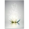 thumbnail image 1 of Zen Canvas Wall Art White Lotus Flower Bloom in Water Picture Prints Wall Decor Framed Grey Painting for Yoga Spa Meditation Spiritual Room Decor (12x18in (30x45cm), Zen Artwork-3), 1 of 6