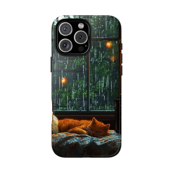 Zen Cat Bamboo Forest Brushwork Art Phone Cover for iPhone 11 12 13 14 15 16 17 Pro Max