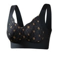 thumbnail image 1 of Zen Chic Bras for Older Women - Seamless Wireless Anti Sagging Bra, Padded Back Support Posture Corrector Ice Silk Push Up Plus Size Senior Bralette Black 34, 1 of 4