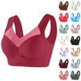 thumbnail image 1 of Zen Chic Bras for Older Women - Seamless Wireless Posture Correcting Bra, Full Coverage Ice Silk Push Up Anti Sagging Plus Size Bralette Sky Blue 48, 1 of 6