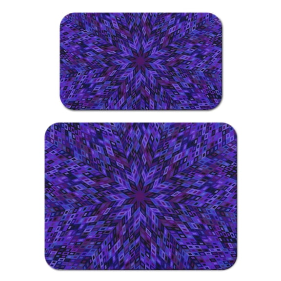 Zen Coffee Maker Mat Set of 2 - Emotional Healing Psychedelic Style, Strong Water Absorption & Non-Slip Base for Coffee Machines, Office or Kitchen Use