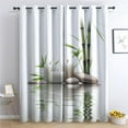 thumbnail image 1 of Zen Curtains For Bedroom Living Room, Zen Spa Blackout Curtains & Home Decor, Zen Garden Window Curtains, Thermal Room Darkening Grommet Drapes 26"W x 84"L (Pack of 2), 1 of 6
