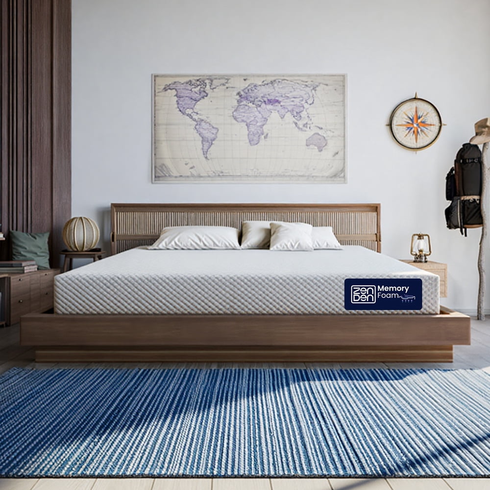 ZenDen 8" Twin Medium Firm Tight Top Memory Foam Mattress