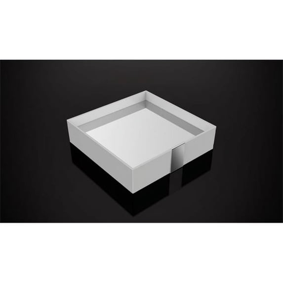Zen Design BA0297.203 8.62 x 8.62 x 2.12 in. One Square Tray, White