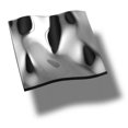 thumbnail image 1 of Zen Design ZP0550.1 4.125 x 4.12 in. Aqua Di Zen Door Hardware Polished Chrome Aqua di Zen Door Knob Back, 1 of 1
