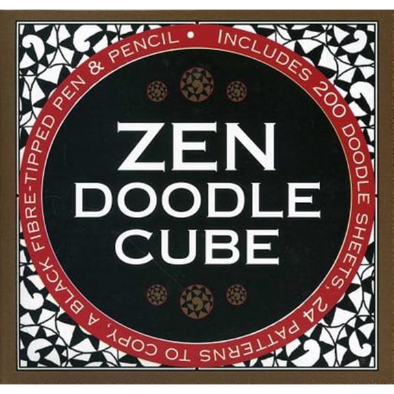 Pre-Owned Zen Doodle Cube : Includes 200 Doodle Sheets, 24 Patterns To Copy, A Black Fibre-Tipped Pen & Pencil (General merchandise)