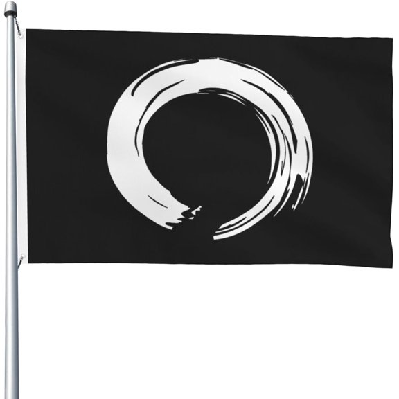 Zen Enso Flag 4x6 Ft Double Sided Outdoor, Garden Yard Decoration Banner with Brass Grommets, for Home, Porch, Wall