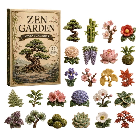 Zen Garden 24 Days Christmas Countdown Ornament Blind Box Gift Set 2026 ...