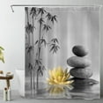 thumbnail image 1 of Zen Garden Shower Curtain for Bathroom Yellow Flower Spa Stones Bamboo Tree on the Water Relaxation Theraphy Peace Shower Curtain Polyester Fabric Bathroom Shower Curtain with 10 Hooks, 60x72 Inches, 1 of 5
