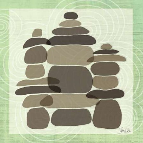 Zen Garden Stones Canvas Art - Shanni Welsh (24 x 24)