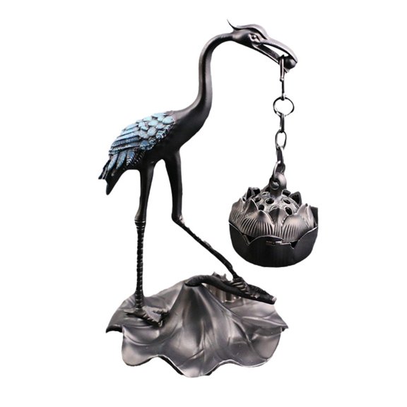 Zen Hanging Incense Burner Alloy Ornament Aromatherapy Agarwood Holder For Meditation Home Desk Decor Bronze