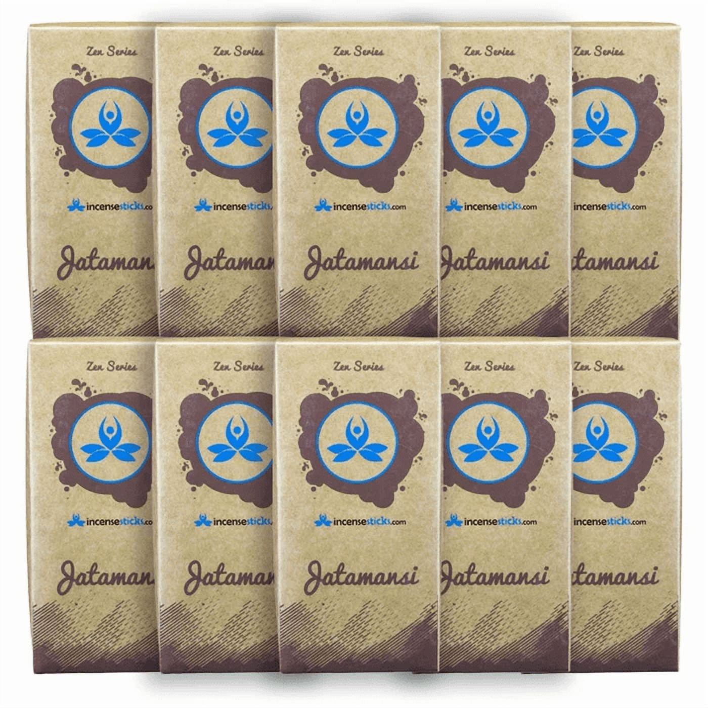 Zen Jatamansi Incense Cones, 10 Cones per Pack, 10 Packs