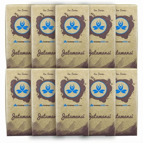 Zen Jatamansi Incense Cones, 10 Cones per Pack, 10 Packs