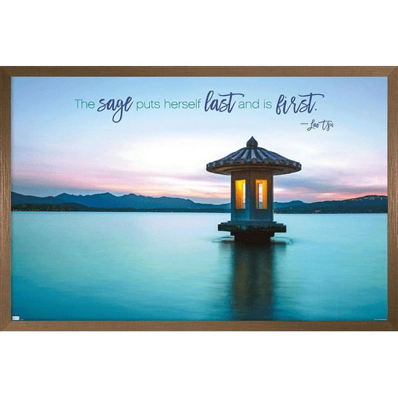 Zen - Lake Wall Poster, 22.375" x 34", Framed