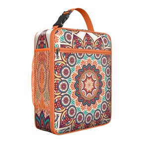 Zen Mandala Lunch Box – Ethnic Boho Pattern Insulated Bag with Spiritual Zen Design, Perfect for Office, Travel, or Outdoor Use