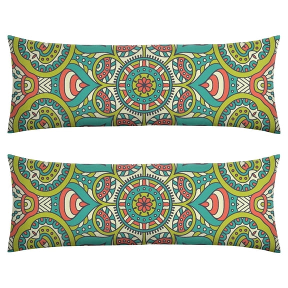 Zen Mandala Throw Pillow Cover – Minimalist Sacred Geometry, Neutral Earth Tones, Vintage Boho Decor