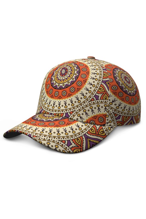 Zen Meditation Mandala Baseball Cap Structured Panel Sun Protection Hat