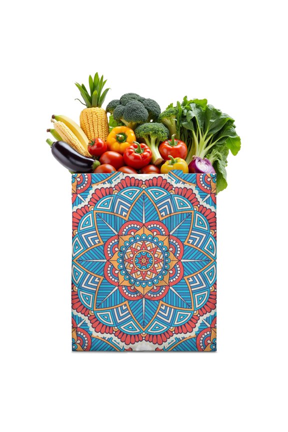Zen Meditation Mandala Canvas Tote – Traditional Sacred Design, Durable and Eco-Conscious