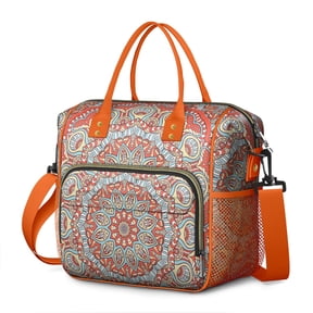 Zen Meditation Mandala Lunch Box – Waterproof Lunch Tote with Abstract Floral Patterns, Ideal for Daily Commute or Retreat