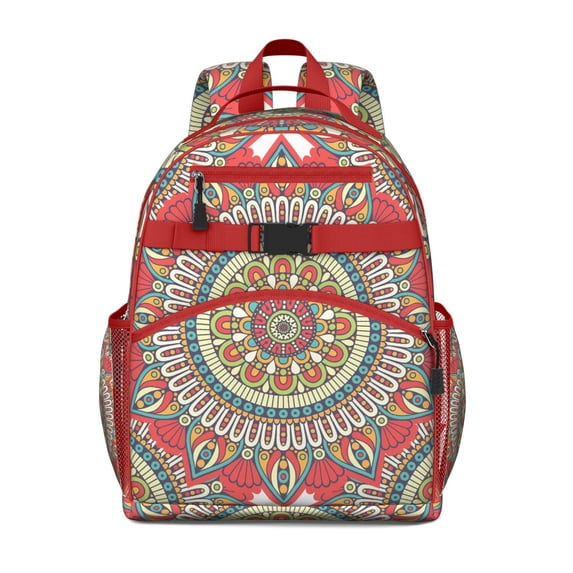 Zen Meditation School Backpack - Durable Mandala Design Book Bag for Commuters