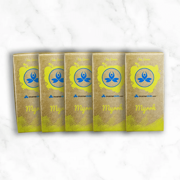 Zen Myrrh Incense Cones, 10 Cones per Pack, 5 Packs
