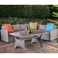 thumbnail image 1 of Zen PE Wicker Rattan 3-Piece Outdoor Conversation Set in Gray, 1 of 10