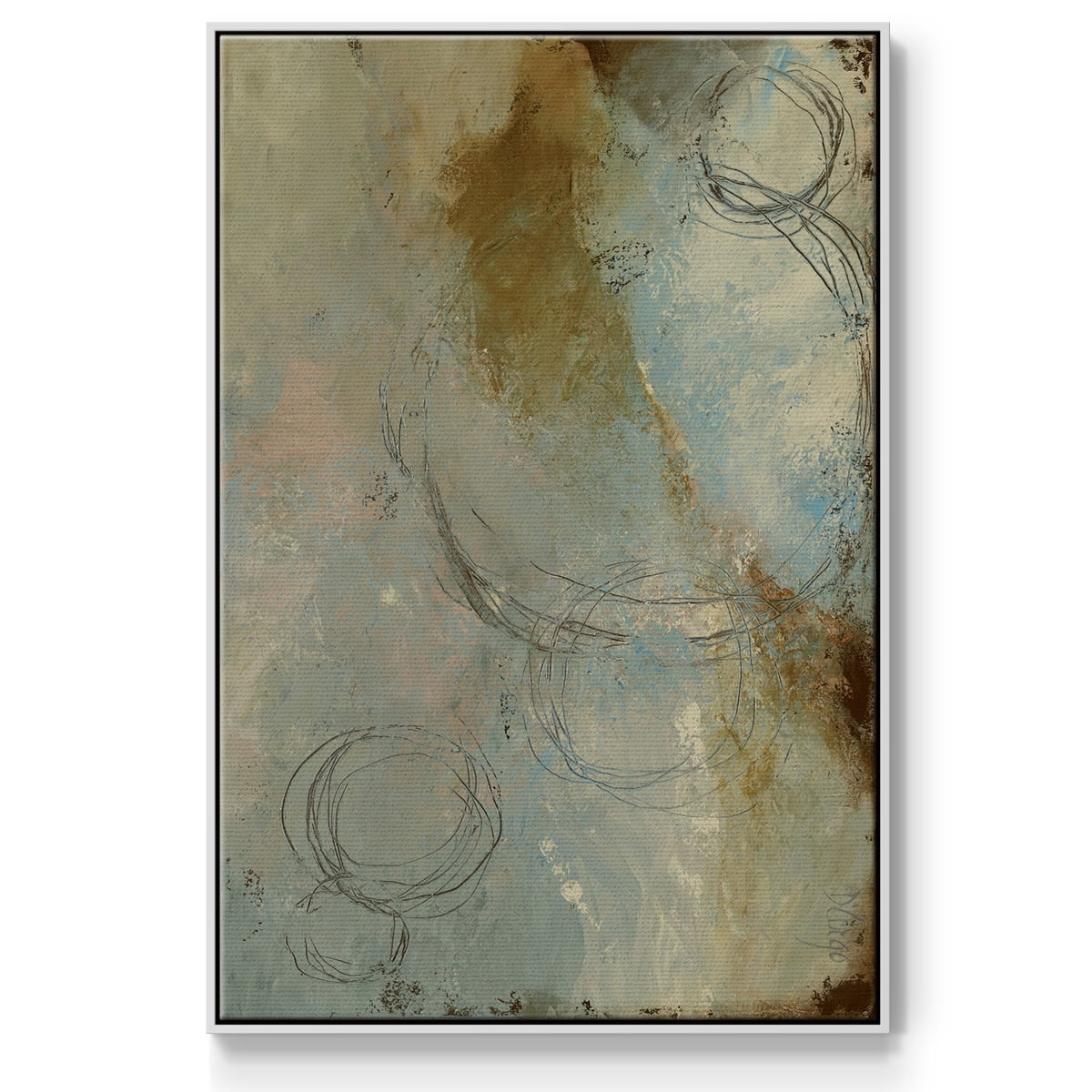Zen Path I Framed Premium Gallery Wrapped Canvas - Ready to Hang - 27 x 41 - White Floating Frame