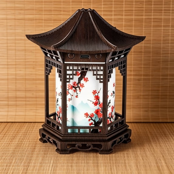 Zen Pavilion Lantern Aroma Diffuser & Night Light, 160ml Essential Oil ...