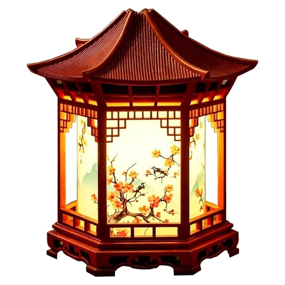 Zen Pavilion Lantern Aroma Diffuser and Night Light 2-in-1 Humidifier Night Light Dual Mist Modes Warm Cool White LED Portable USB for Yoga Spa Bedroom Office Yellow 1 Pc