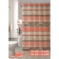 thumbnail image 1 of Zen Peach 18-Piece Bathroom Set: 2-Rugs/Mats, 1-Fabric Shower Curtain, 12-Fabric Covered Rings, 3-pc. Decorative Towel Set&nbsp;, 1 of 2