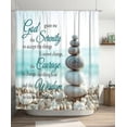 thumbnail image 1 of Zen SPA Beach Shower Curtain Coastal Stone Serenity Prayer Shower Curtains Christian Seaside Meditation Shower Curtain Quick-drying Polyester Fabric Bathroom Decor with Plastic Hooks 72x72 Inches, 1 of 6