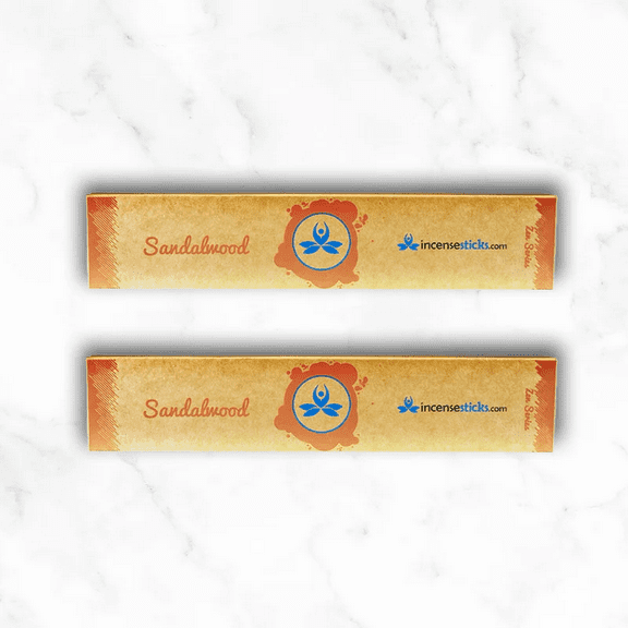 Zen Sandalwood Incense Sticks, 8", 12 Sticks per Pack, 2 Packs