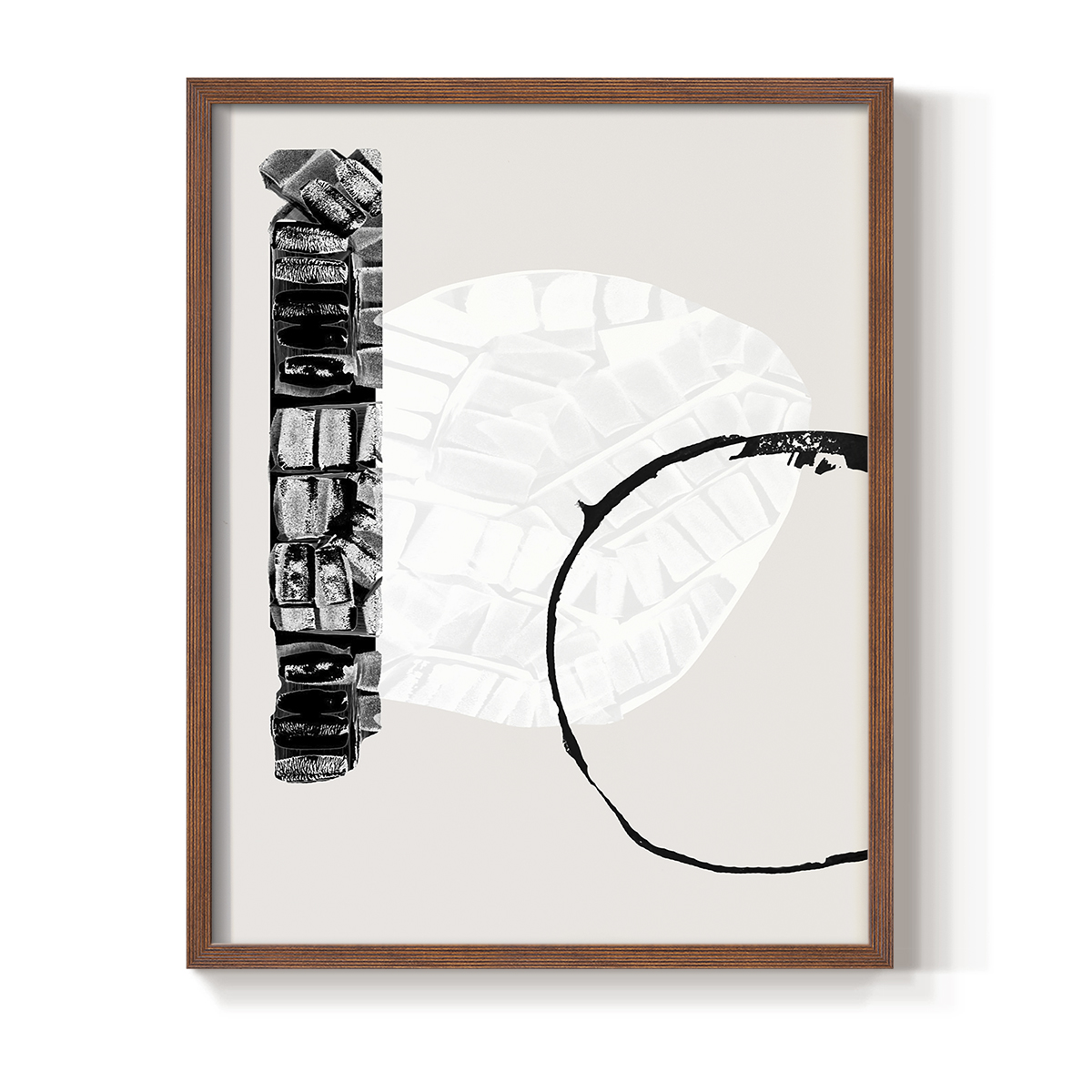 Zen Shapes I Framed Print - Solid Wood in Single Picture Frame Solid Wood 2 Framed Print