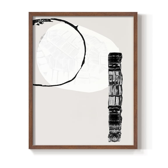 Zen Shapes II Framed Print - Solid Wood in Single Picture Frame Solid Wood 2 Framed Print