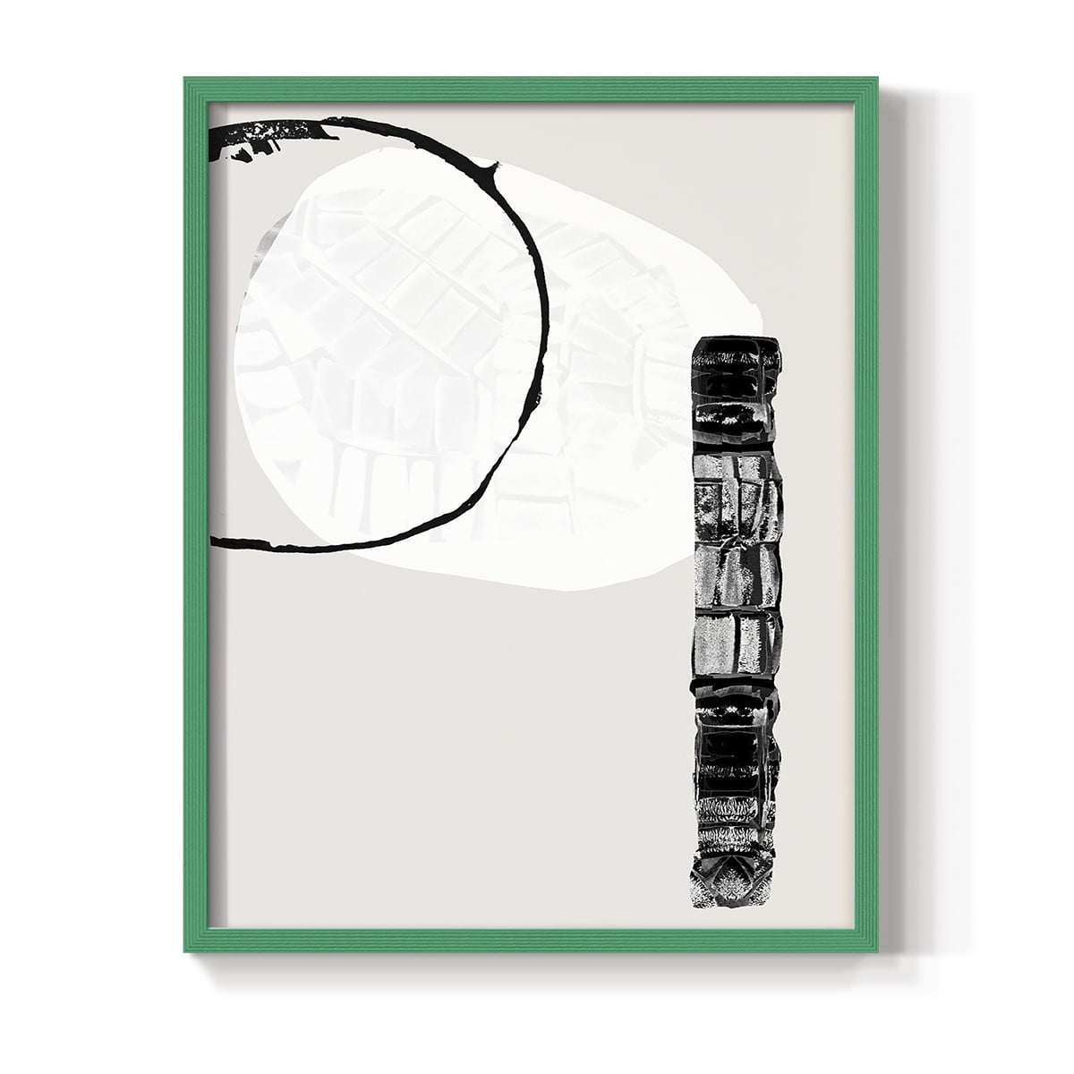 Zen Shapes II Framed Print - Solid Wood in Single Picture Frame Solid Wood 2 Framed Print