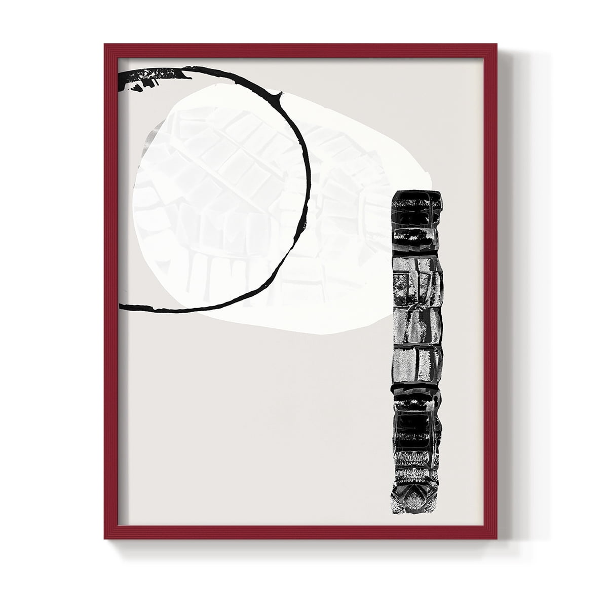Zen Shapes II Framed Print - Solid Wood in Single Picture Frame Solid Wood 2 Framed Print
