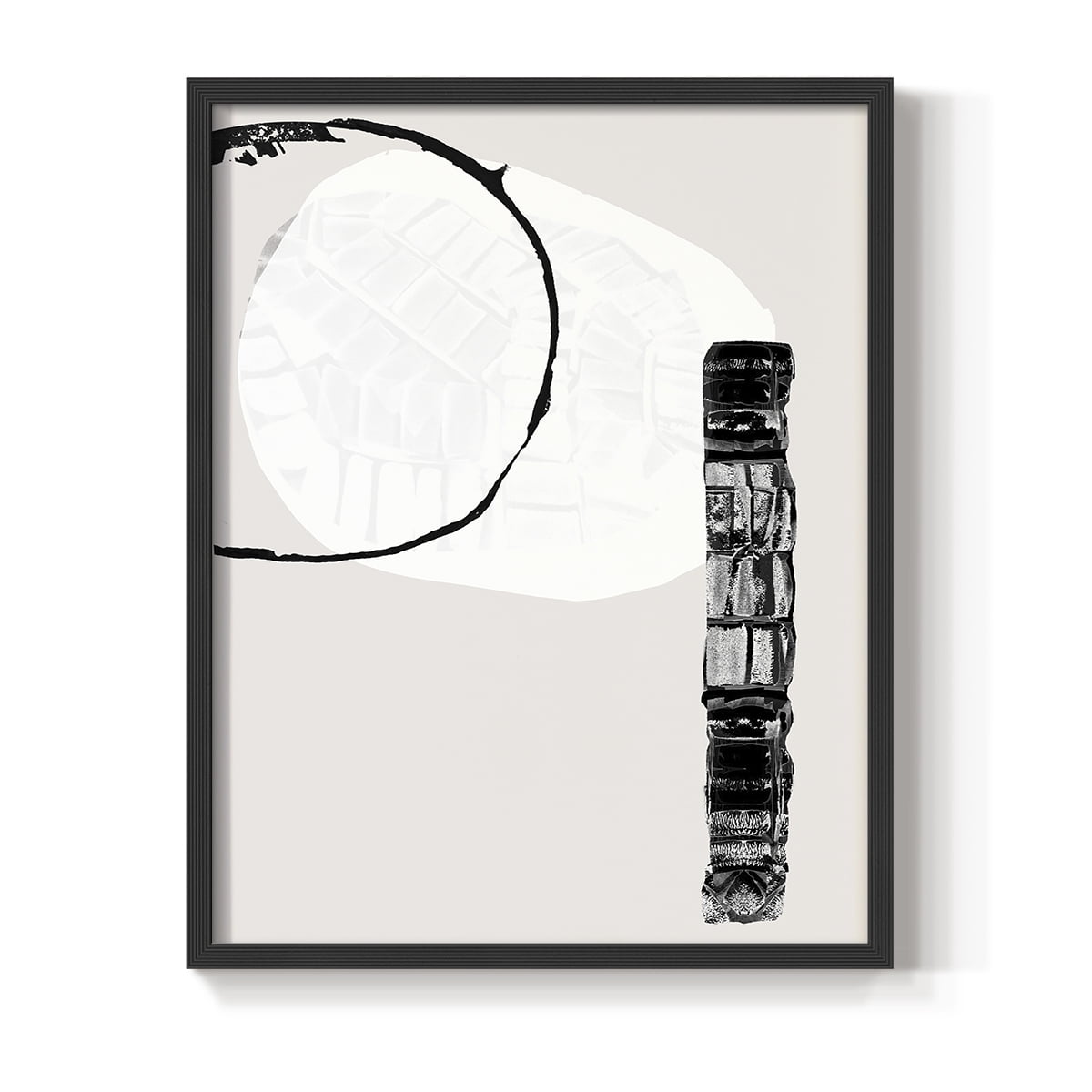 Zen Shapes II Framed Print - Solid Wood in Single Picture Frame Solid Wood 2 Framed Print