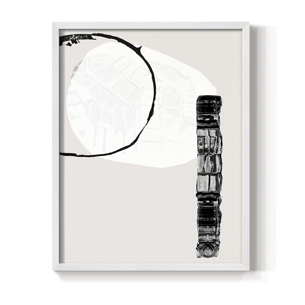 Zen Shapes II Framed Print - Solid Wood in Single Picture Frame Solid Wood 2 Framed Print