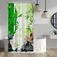 thumbnail image 1 of Zen Spa Shower Curtain Green Bamboo Pebble Stream Relaxing Meditation Shower Curtains Decorative for Bathroom Waterproof Fabric Shower Curtain with Hooks 36x72 Inches, 1 of 6