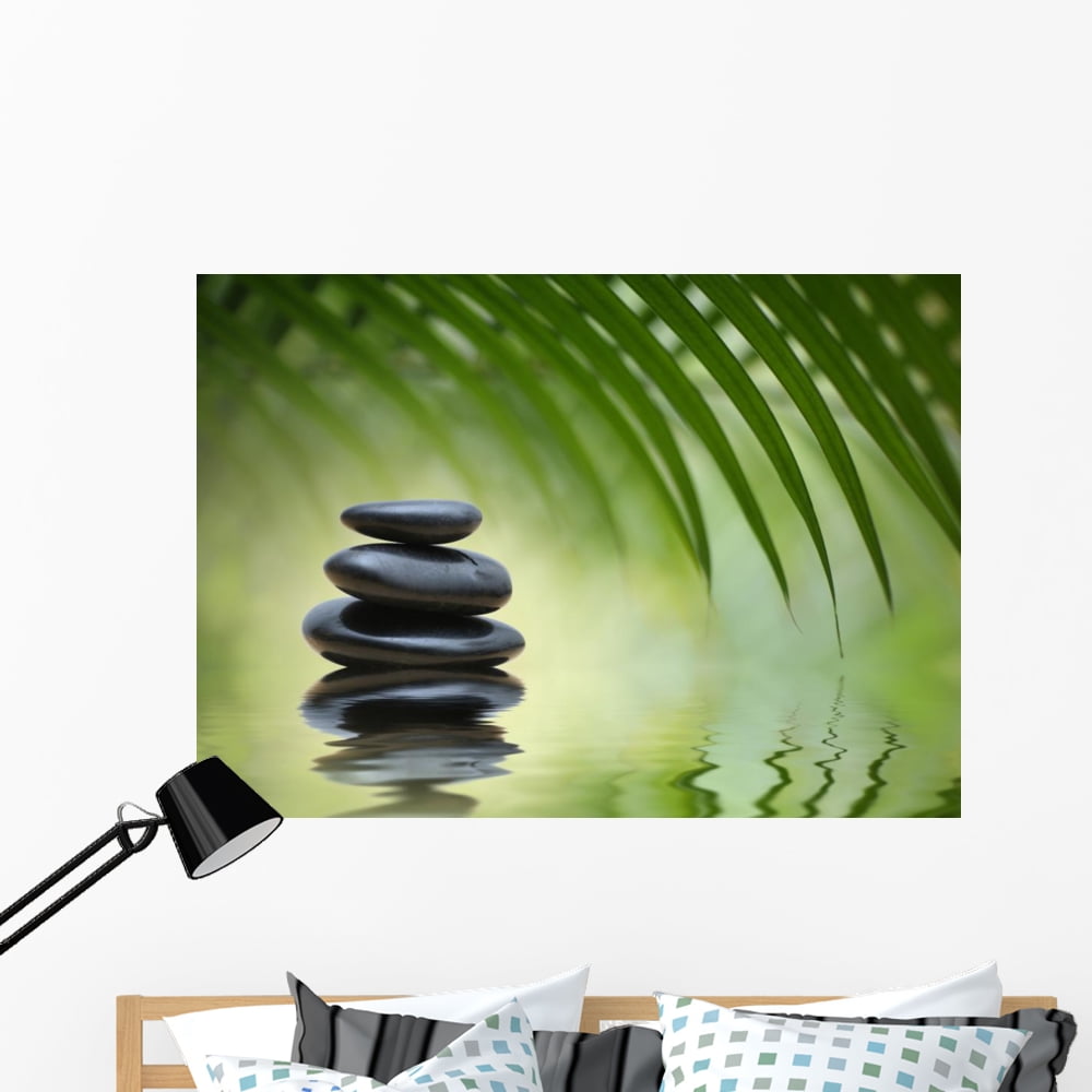 Zen Spa Stack Stones Wall Mural by Wallmonkeys Peel and Stick Graphic ...